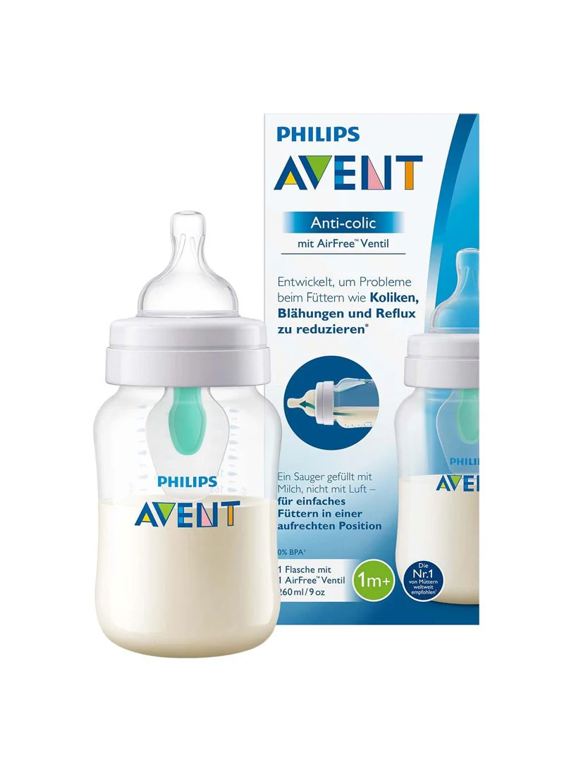 260ml Anti-Colic With AirFree Vent Feeding Bottle Single Pack 1m+