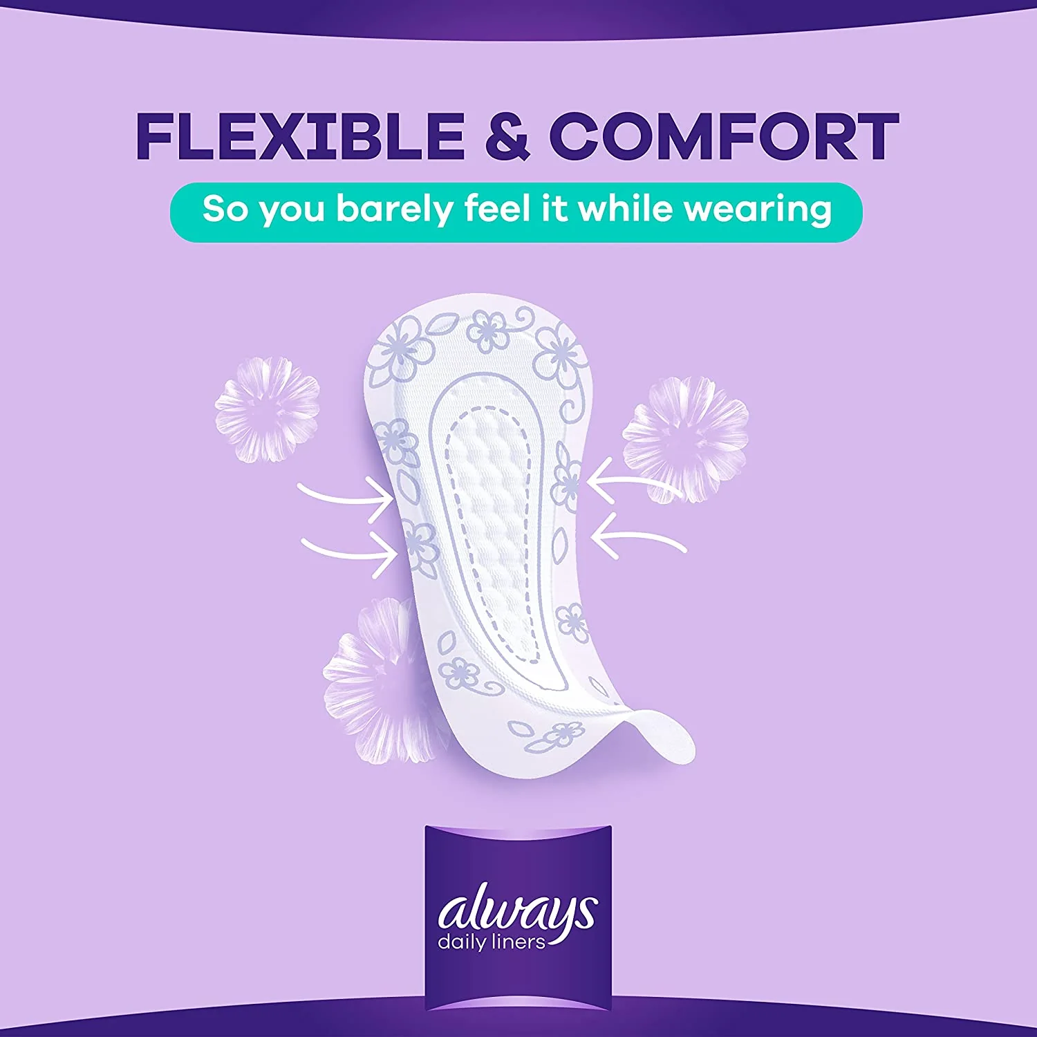 Always Daily Liners Comfort Protect, Normal, 60 Count - Image 3