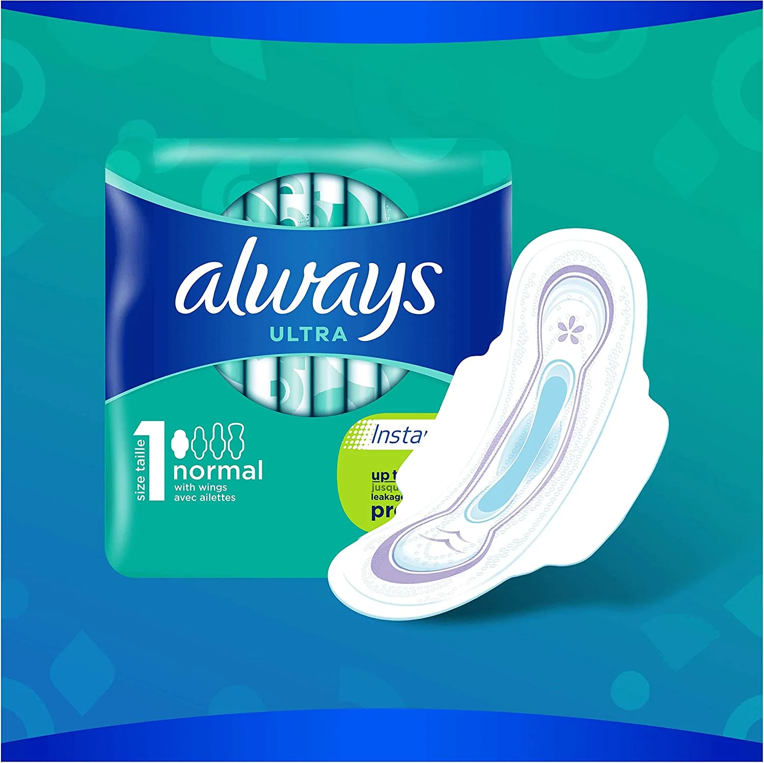 Always Ultra Normal Sanitary Towels Wings 14 Pads - Image 2