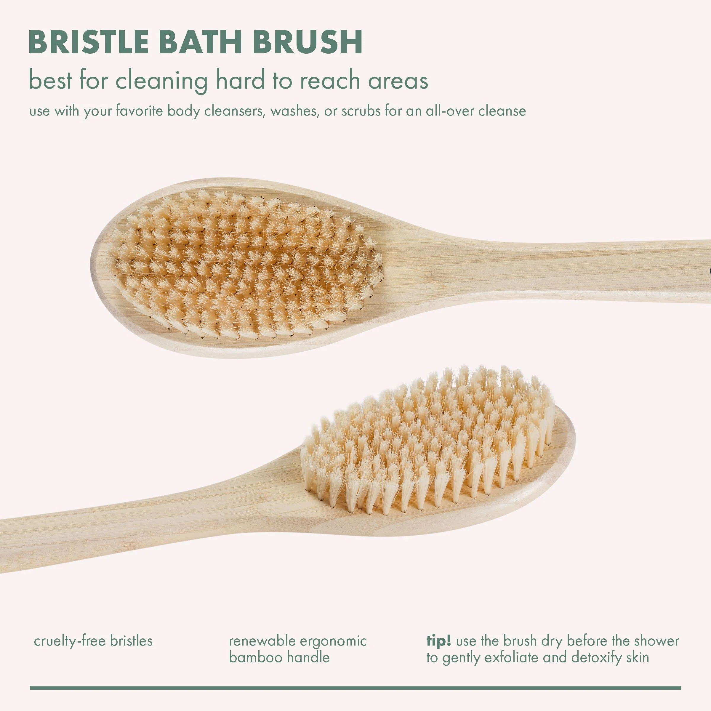 Bamboo Bristle Bath Brush - Image 3