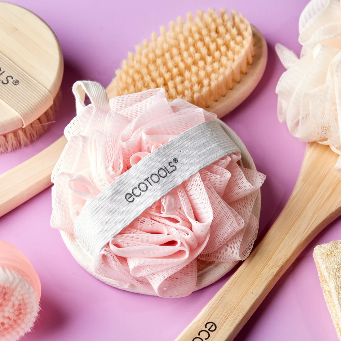 Ecopouf Dual Cleansing Pad One Size Pink - Image 4