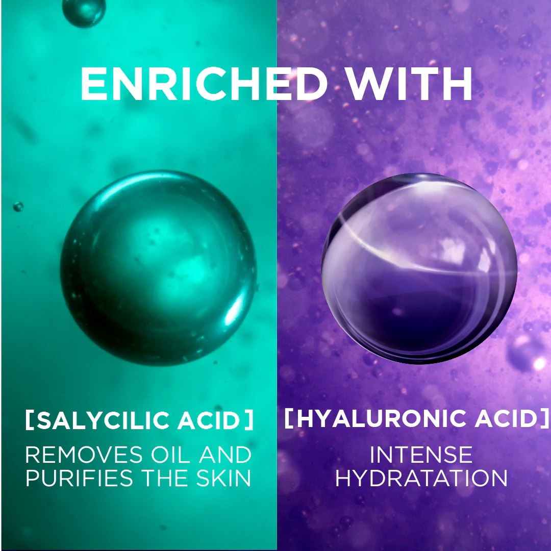 Hyaluron Expert Oil and Shine Control Replumping Gel Cream, for Combination to Oily Skin, with Hyaluronic Acid and Salicylic Acid - Image 3