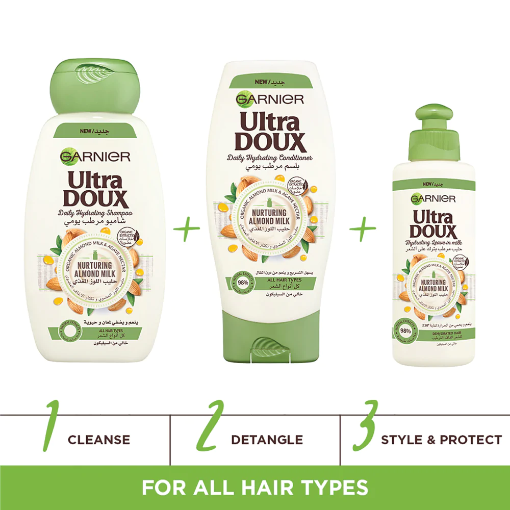 Ultra Doux Almond Milk and Agave Nectar Shampoo - Image 3